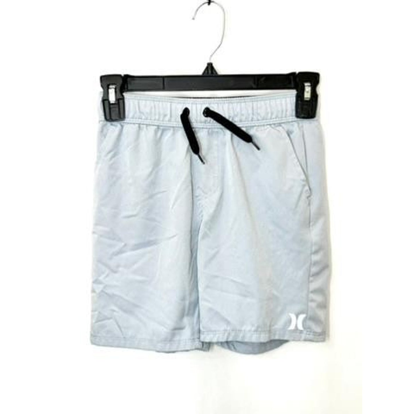 Hurley Boys Board Shorts Size 8 Light Blue Swim Trunks Drawstring Elastic Waist