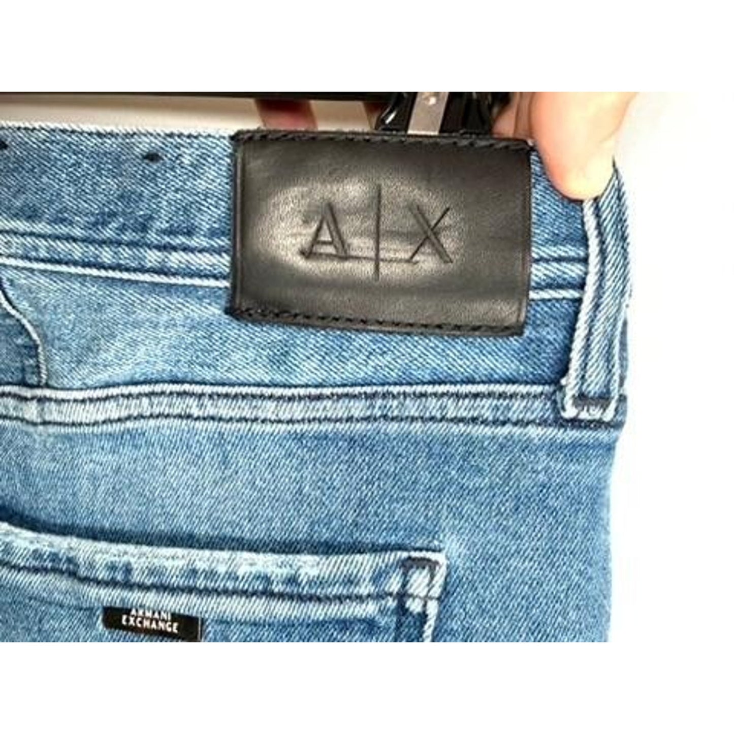 Armani Exchange J13 Slim Fit Jeans Mens Size 36 Blue Denim Light Wash