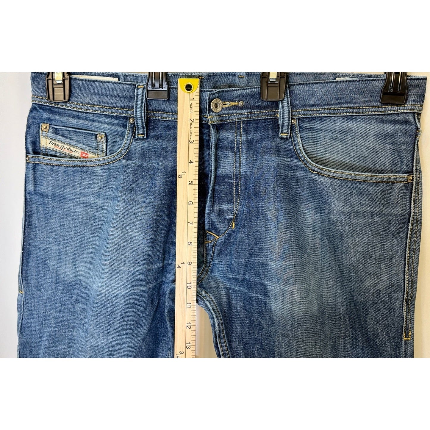 Diesel Jeans Tepphar Slim Carrot Dark Button Fly Skinny Jeans Men's 34x32