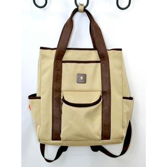 Stitch Golf Vintage Tuxe Tote Backpack Mens Tan Brown Convertible Travel Bag