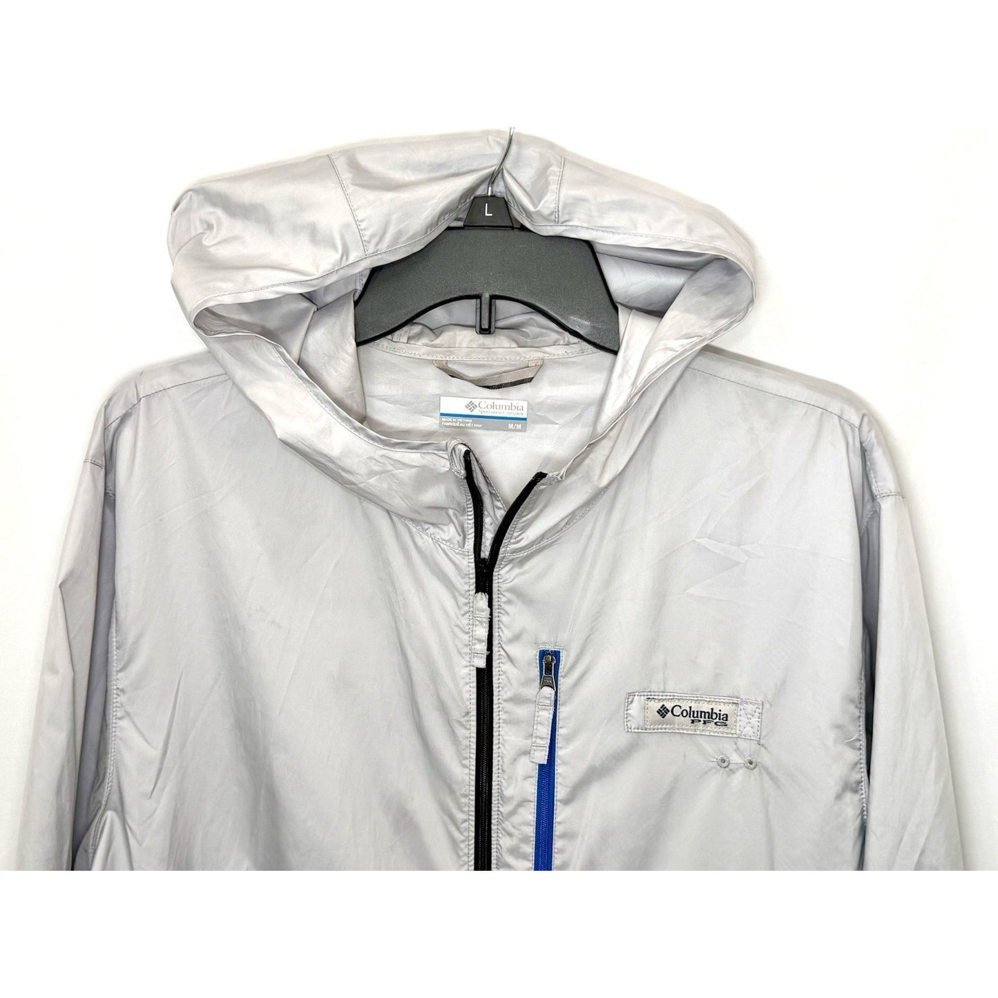 Columbia Terminal Spray PFG Grey Windbreaker Lightweight Jacket Men's Medium