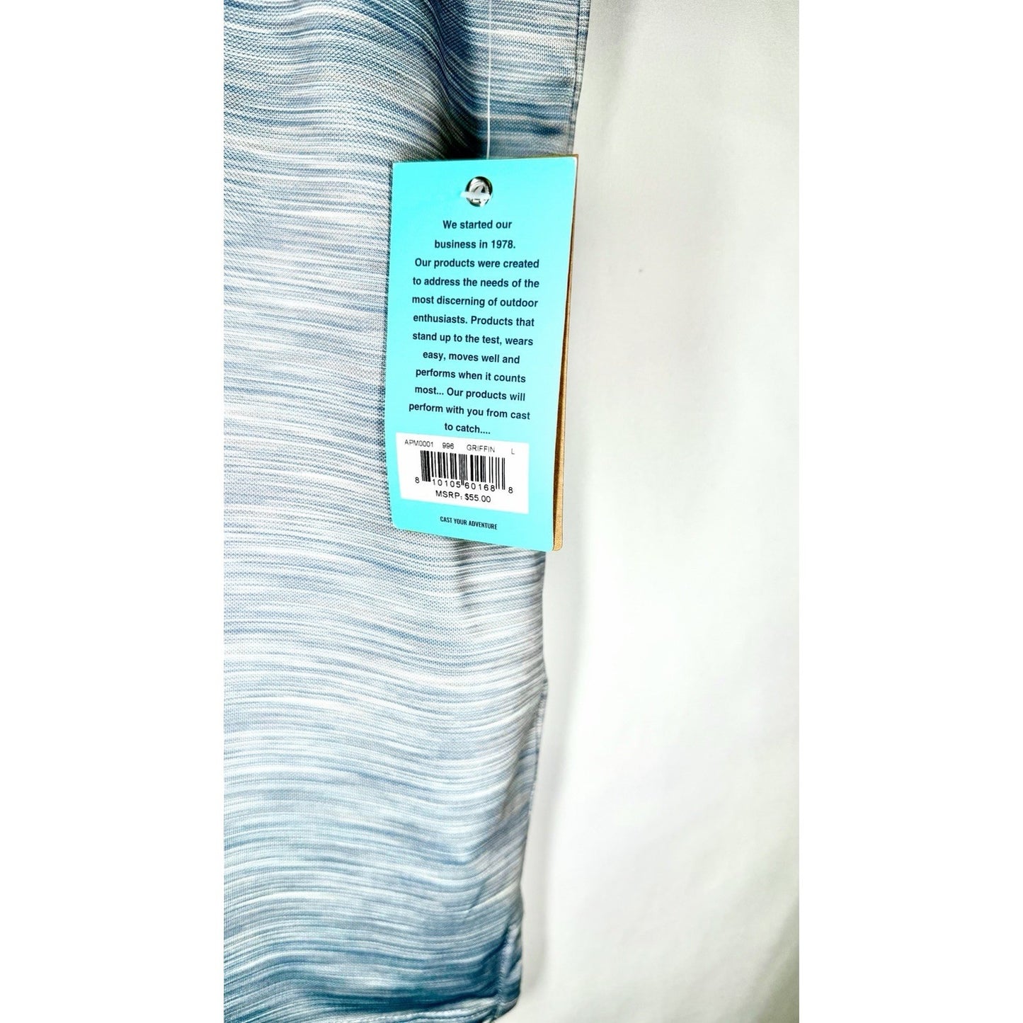 Anglr Fishing Gear Men’s Short Sleeve Performance Polo / Griffin / Size Large