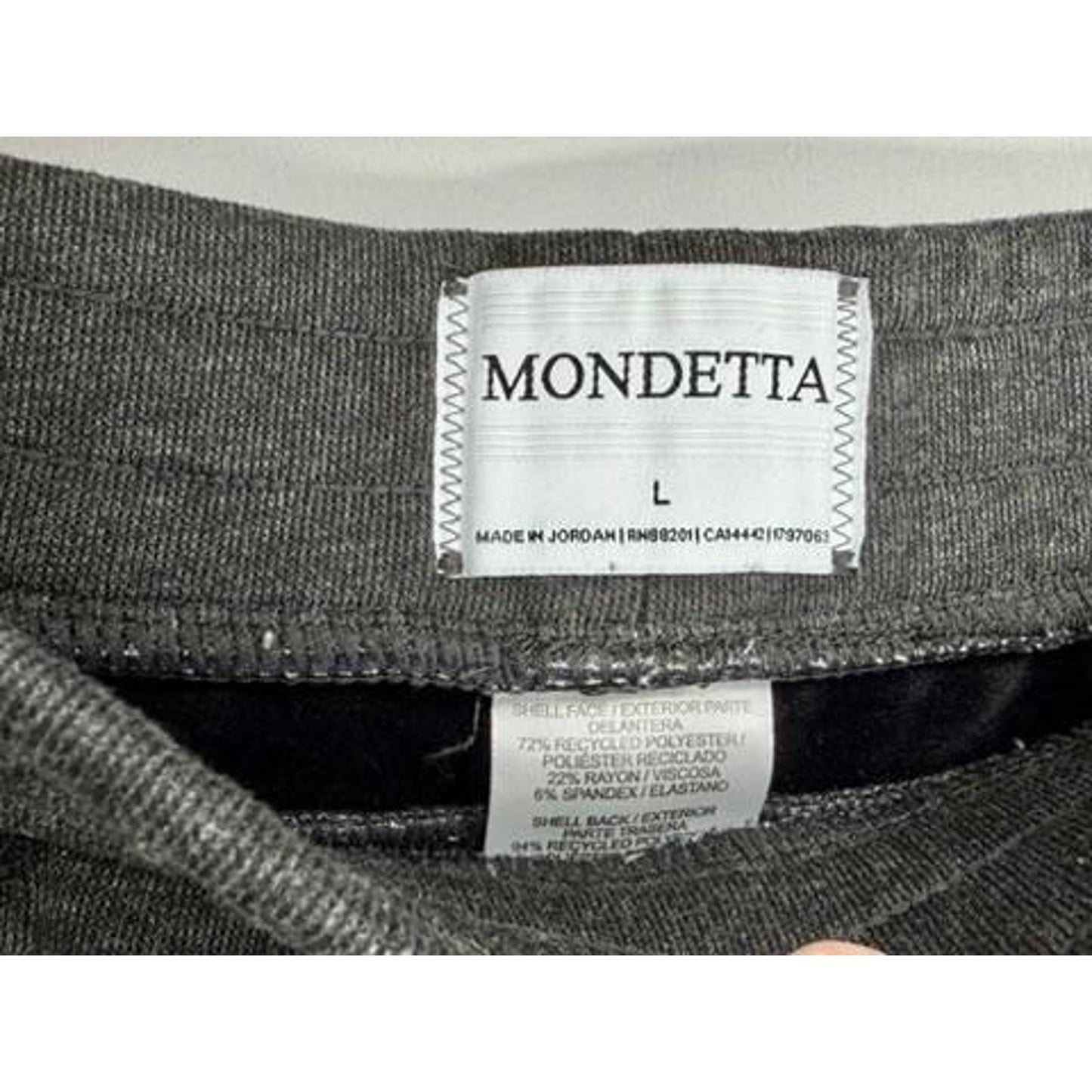 Mondetta Women's Jogger Sweatpants Size L Dark Gray Heathered Fleece Activewear