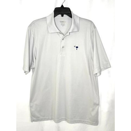 Core 365 South Carolina Palmetto Moon Polo Shirt Mens Medium Gray Polyester