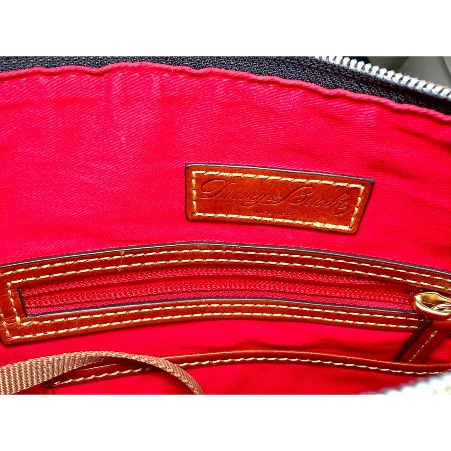 Dooney & Bourke Nylon Crossbody Bag Black Leather Trim Messenger Shoulder Purse