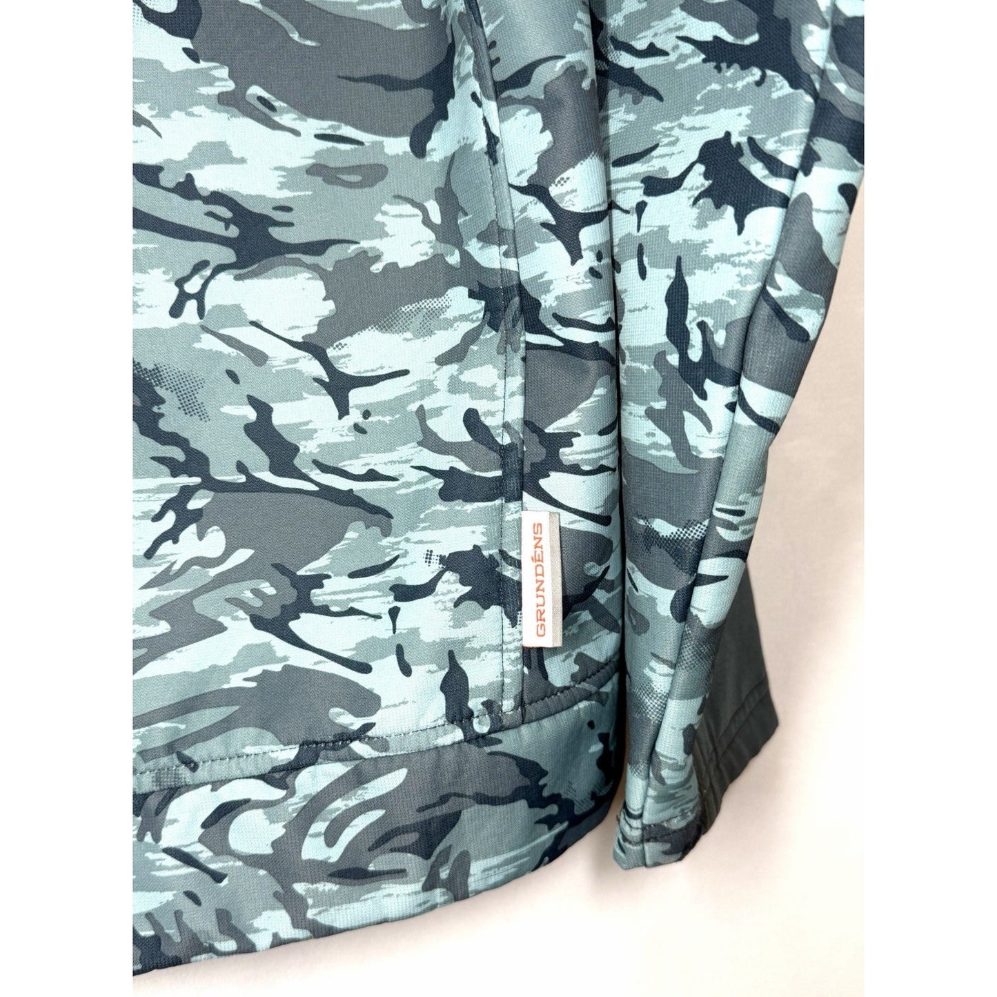 Grundéns Bulkhead Tech Fleece Jacket Mens Size XL Camo Hooded Fishing