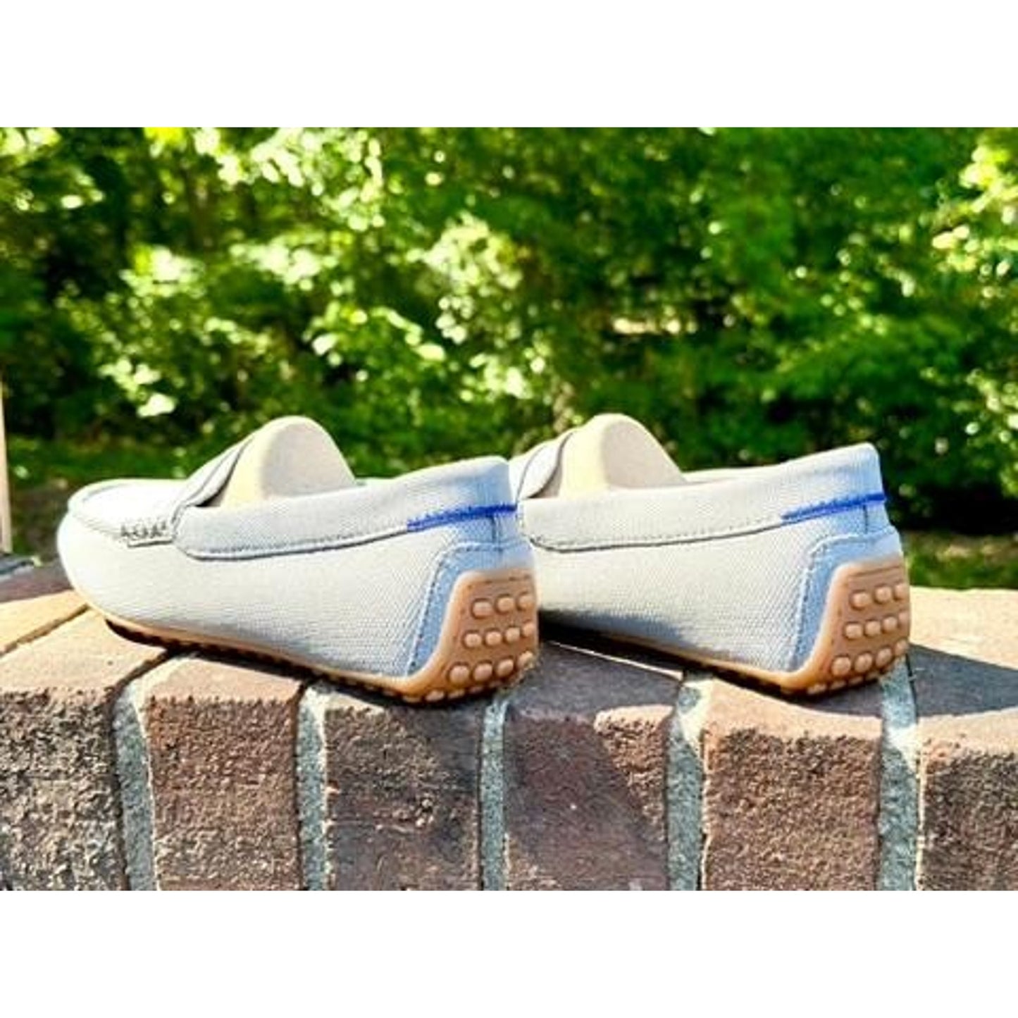 Rothys The Driving Loafer Falcon Grey Knit Slip On Shoes Womens Size 7.5