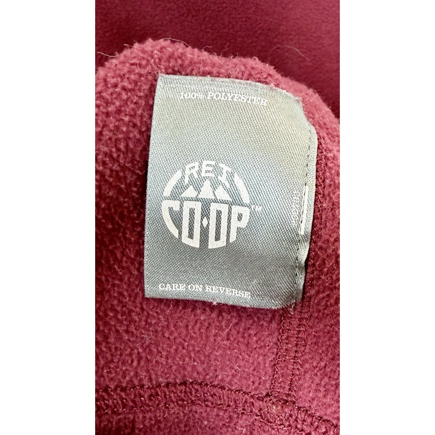 REI Co-Op Jacket Womens XXL Burgundy Micro Fleece 1/4 Zip Lightweight Pullover