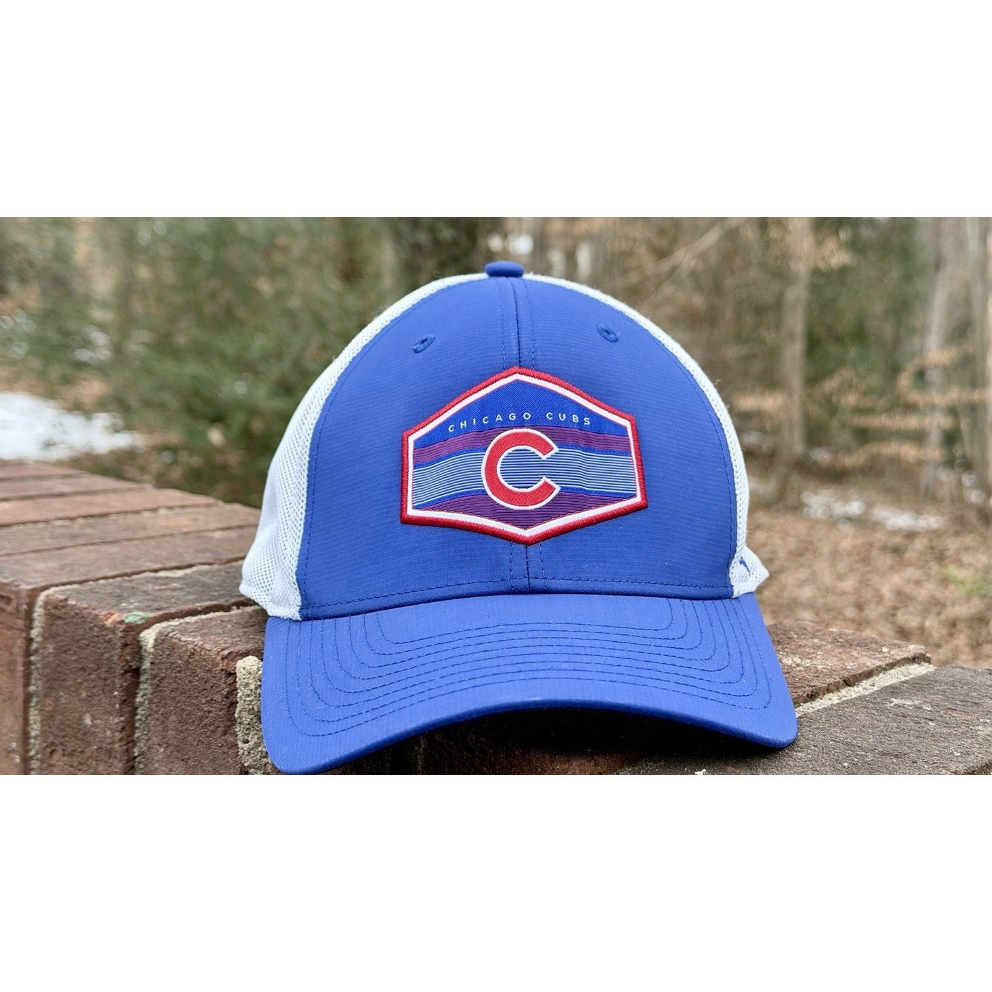 Men's Chicago Cubs '47 Royal/White Burgess Trucker Snapback Hat