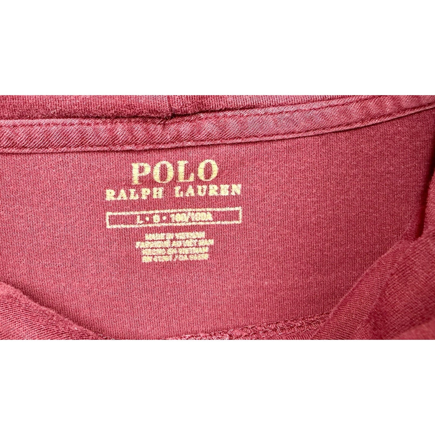 Ralph Lauren Polo Long Sleeve Hoodie Tee - Maroon - Men’s Size Large - SEE PICS!