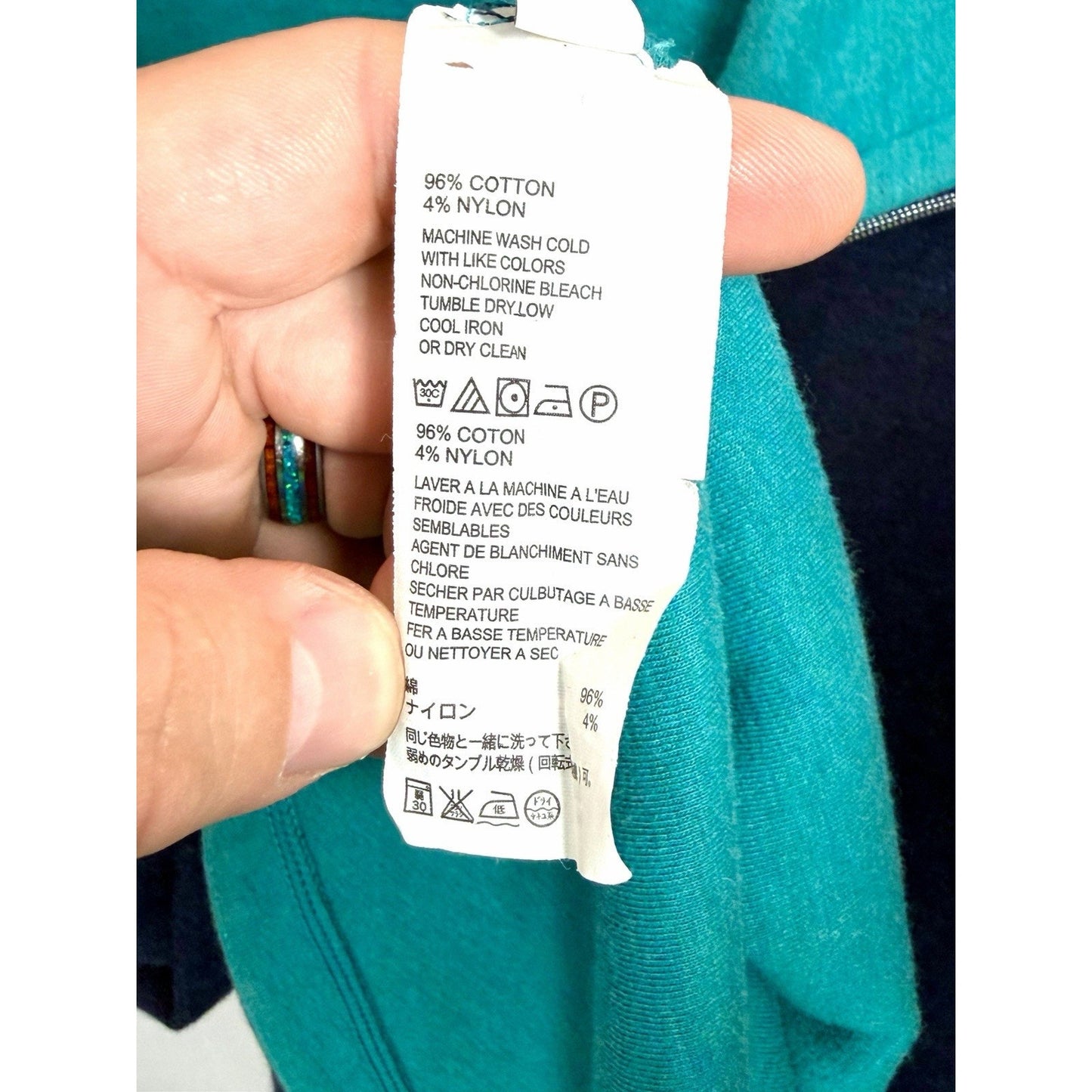 Tommy Bahama Flipshore Reversible Half Zip Pullover Women’s Large L Navy Teal