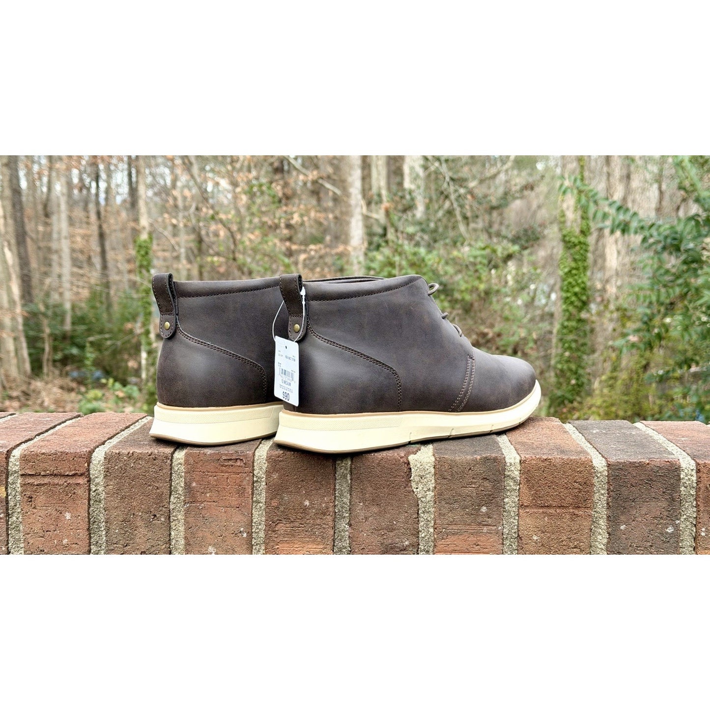 St. John's Bay Brown Leather Chukka Ankle Boots Men's 12 M New W/ Tag-$90 Retail