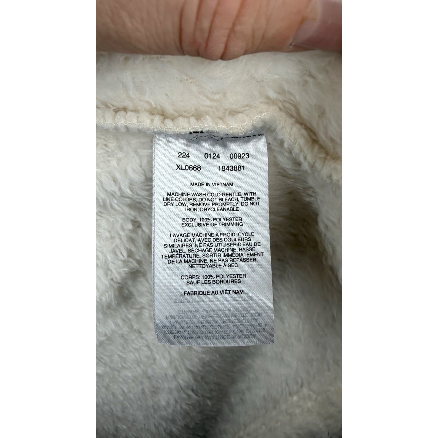 Women's Ivory Cream Soft Columbia Beech Forest Full Zip Fleece Jacket Size M