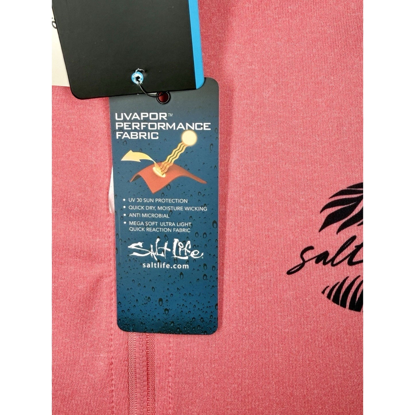 Salt Life Womens Escapism SLX Long Sleeve Performance Dress In Coral Heather NWT