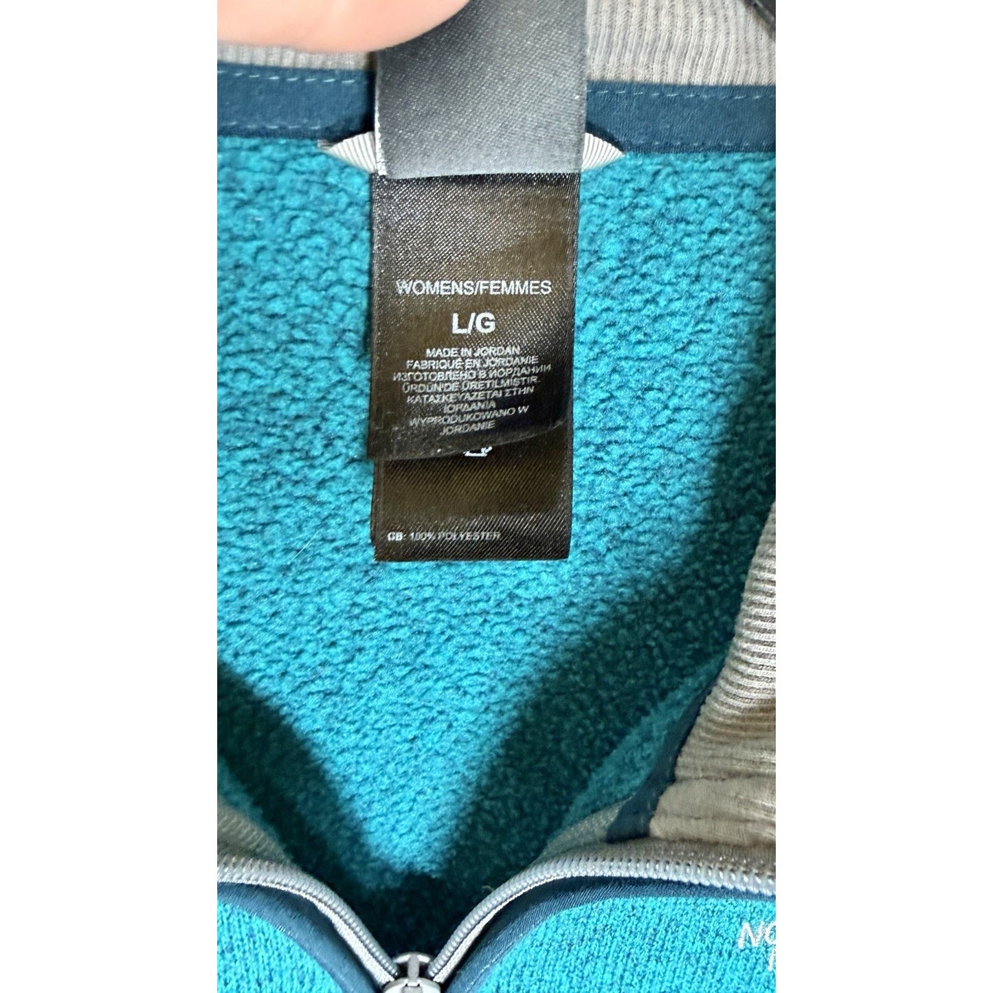 The North Face Women's Full Zip Fleece Jacket - Green - Size Large
