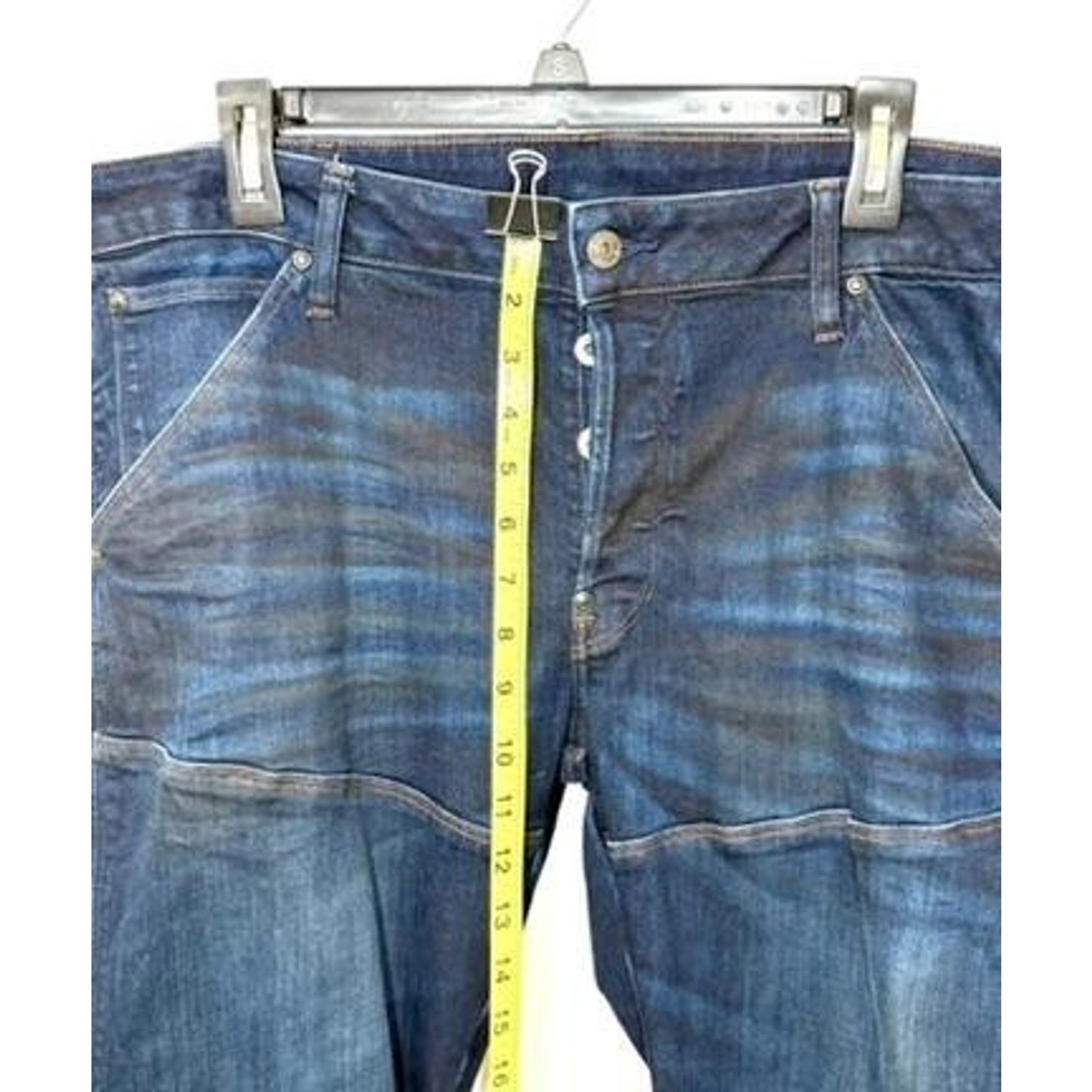 G-Star Raw 5620 3D Slim Jeans Mens 36x34 Blue Denim Moto Elwood Biker