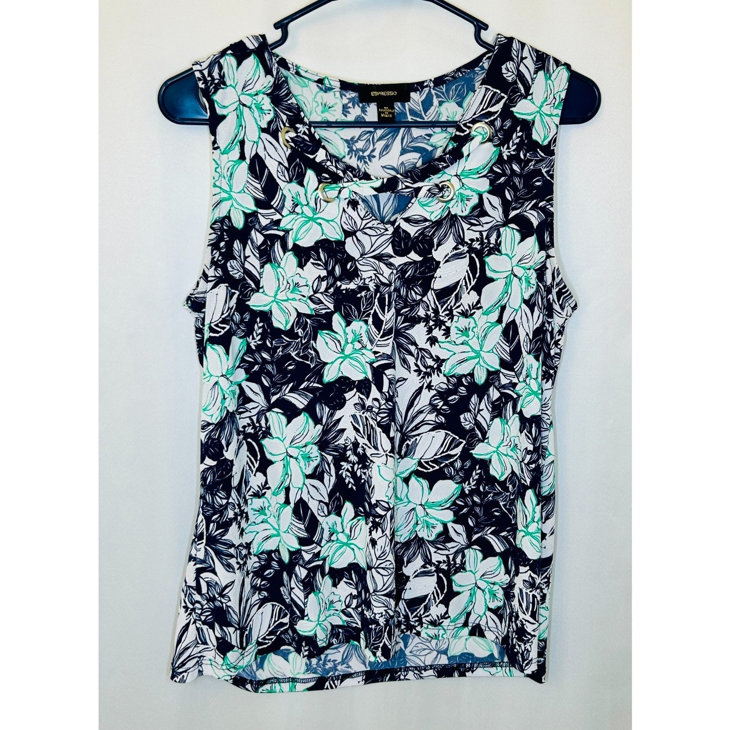 Espresso Los Angeles SZ Medium multicolor top Floral Green/Blue
