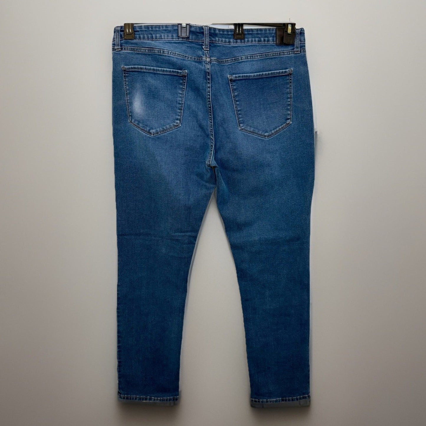 UB Tech Jeans Mens Travel Explore Discover Straight Stretch Denim Blue 38x32