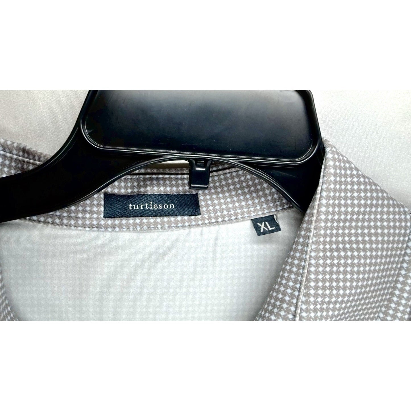 Turtleson Performance Polo Golf Shirt Men's X-Large Short Sleeve Micro Check