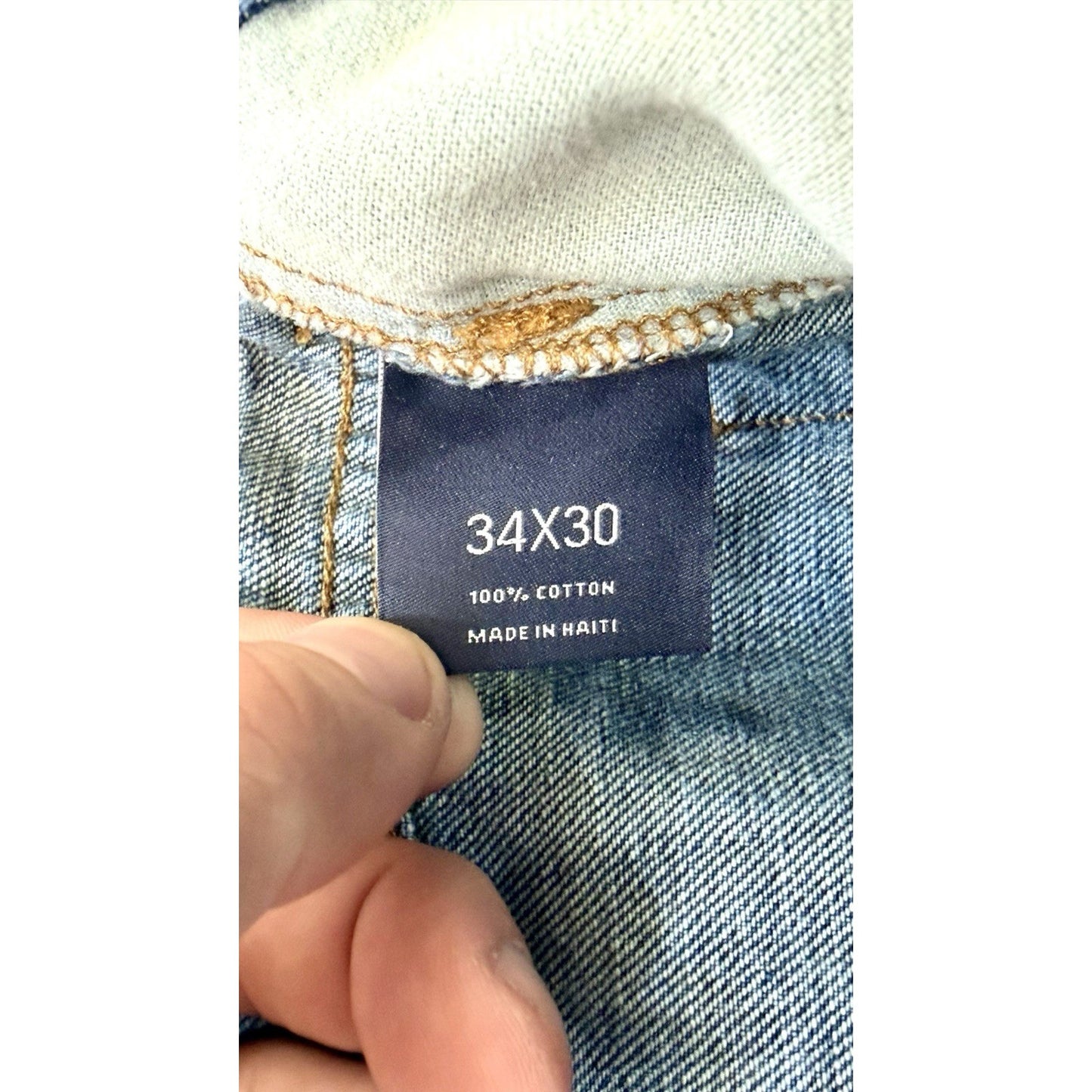 Hart Schaffner Marx Mens Jeans 34x30 Blue Wash Straight Leg Denim Pants