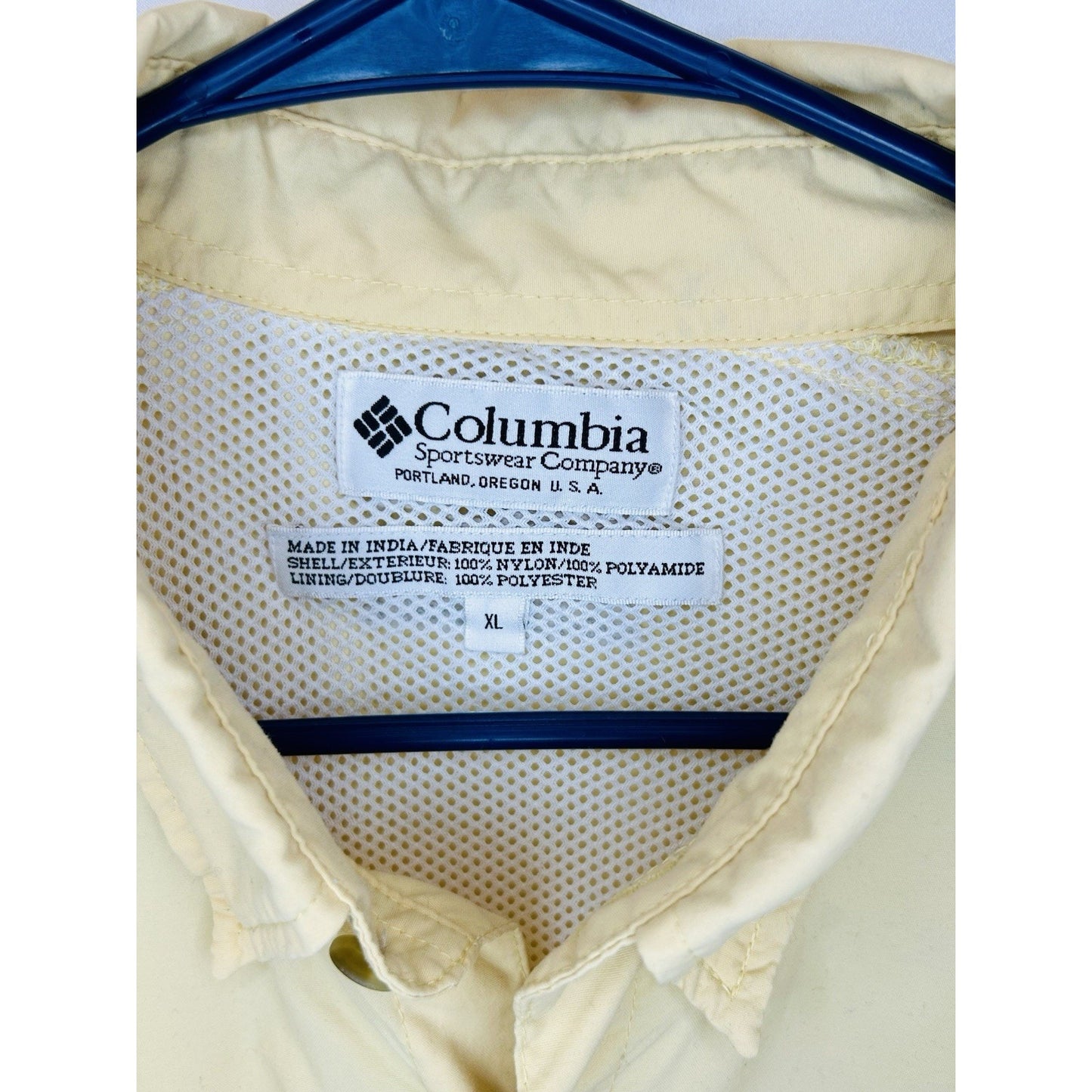 Columbia PFG Fishing Shirt Mens Size XL Vented Outdoors Beige/an