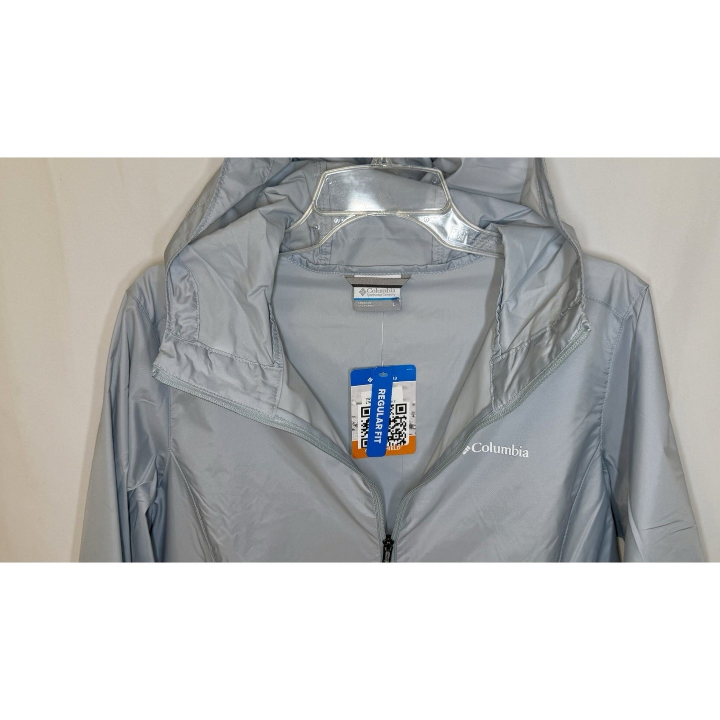 NWT Columbia Women's L Jacket Lavender / Purple Lightweight Hooded Windbreaker