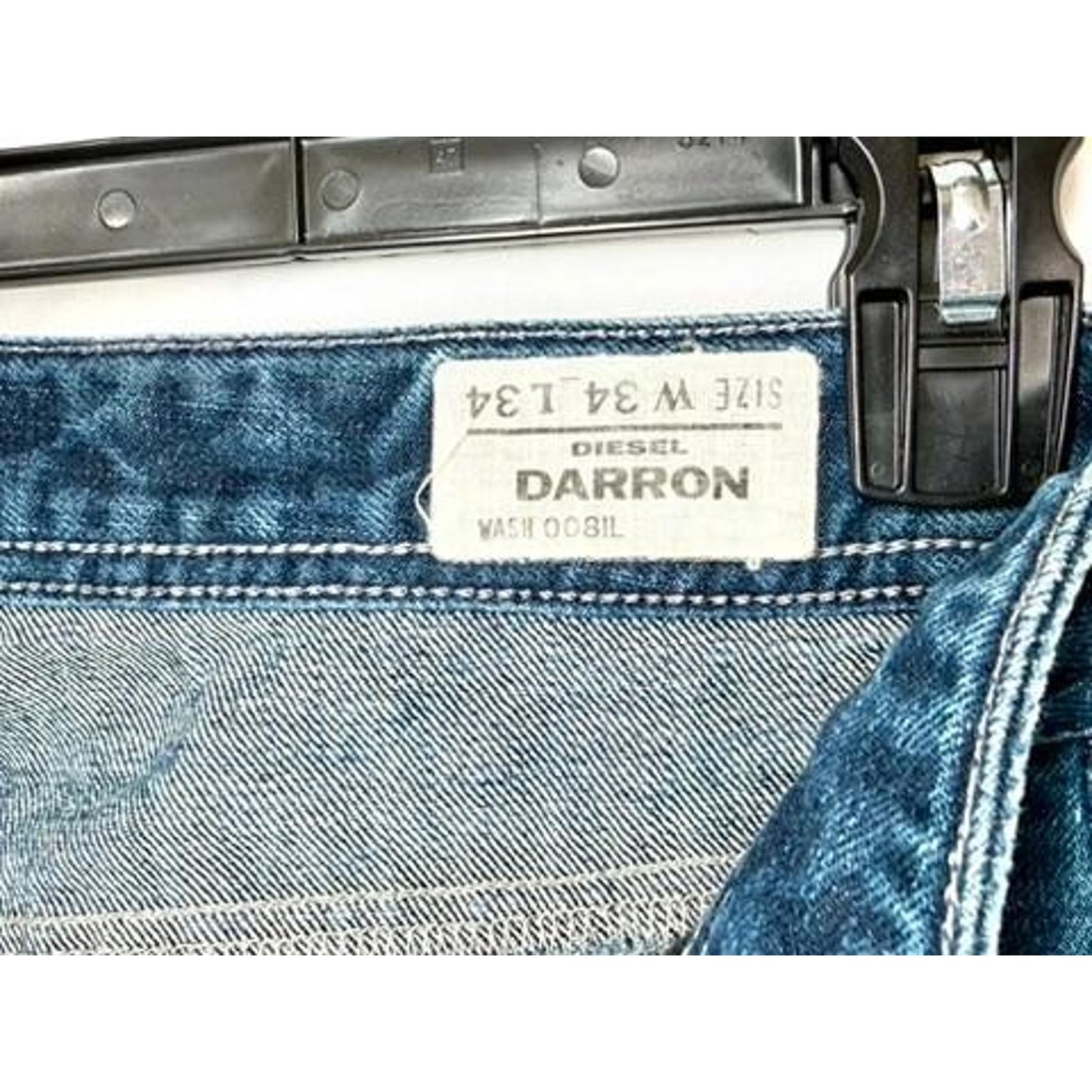 Diesel Darron Jeans Mens 34x34 Blue Denim Wash 0081L Tapered Cotton Morocco