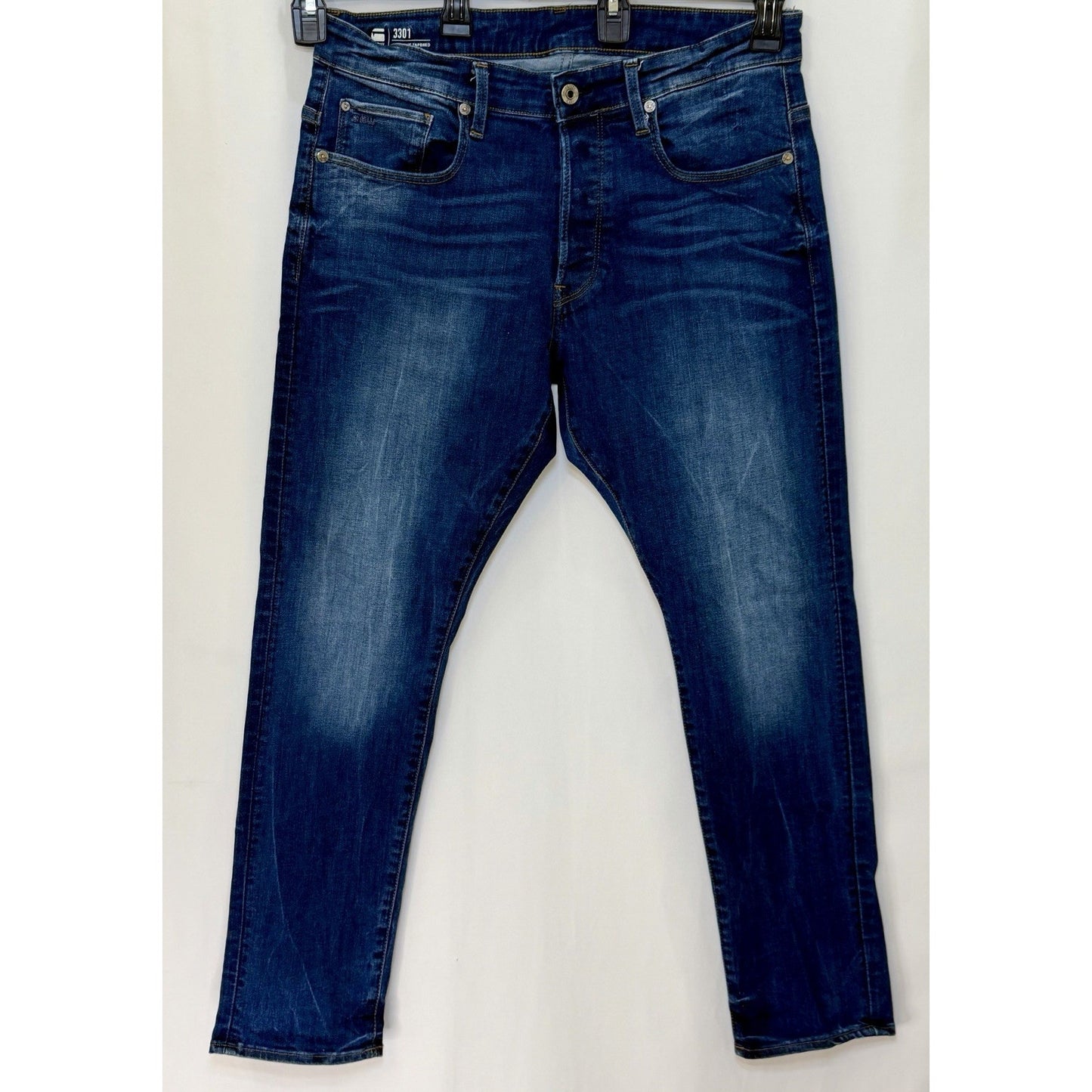 G-STAR RAW Men’s 3301 Straight Tapered / Slim/Skinny Jeans Size W34 L30 (34x30)