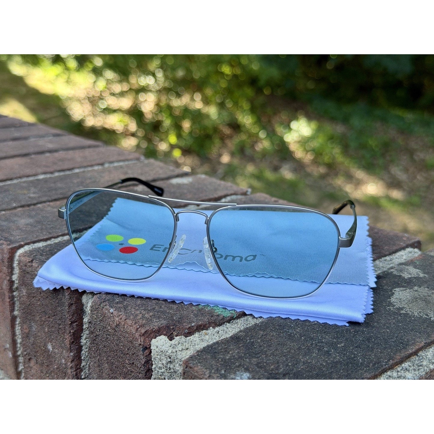EnChroma Cx1 Indoor Color Blind Glasses Aviator Silver Frame Metal Cx1.00281