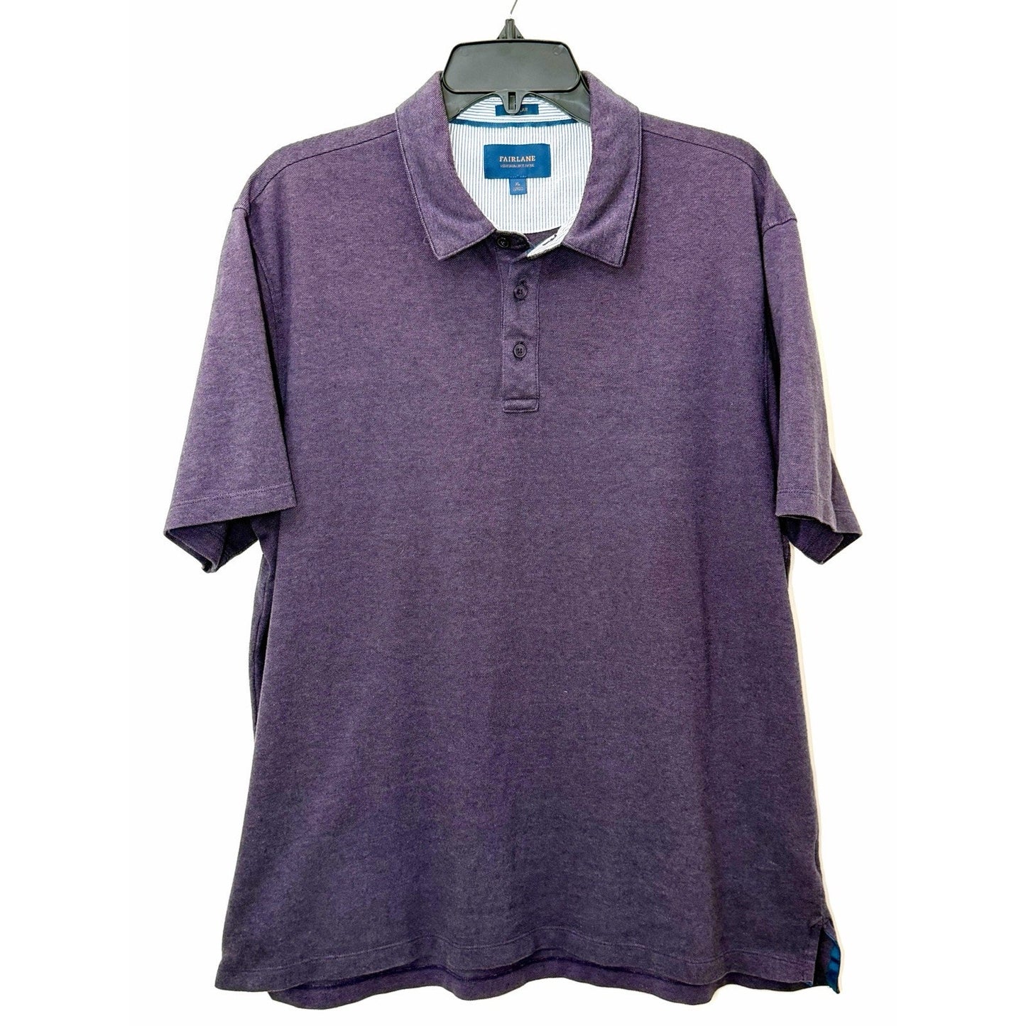 Fairlane Mens XL Performance Polo Shirt Heathered Purple Short Sleeve Golf