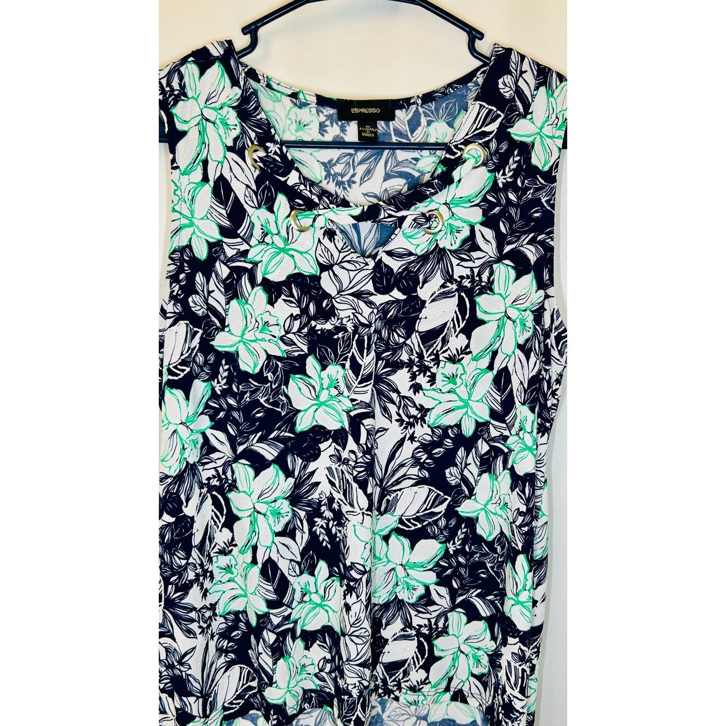 Espresso Los Angeles SZ Medium multicolor top Floral Green/Blue