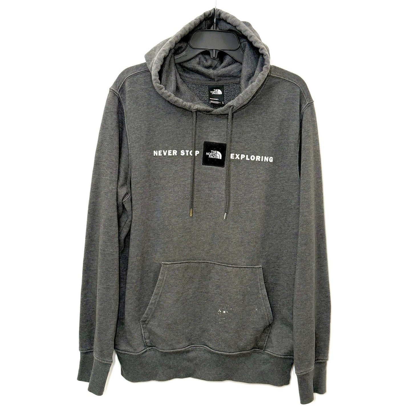 The North Face Hooded Sweater Men's Size Medium Pullover Hoodie Logo Black