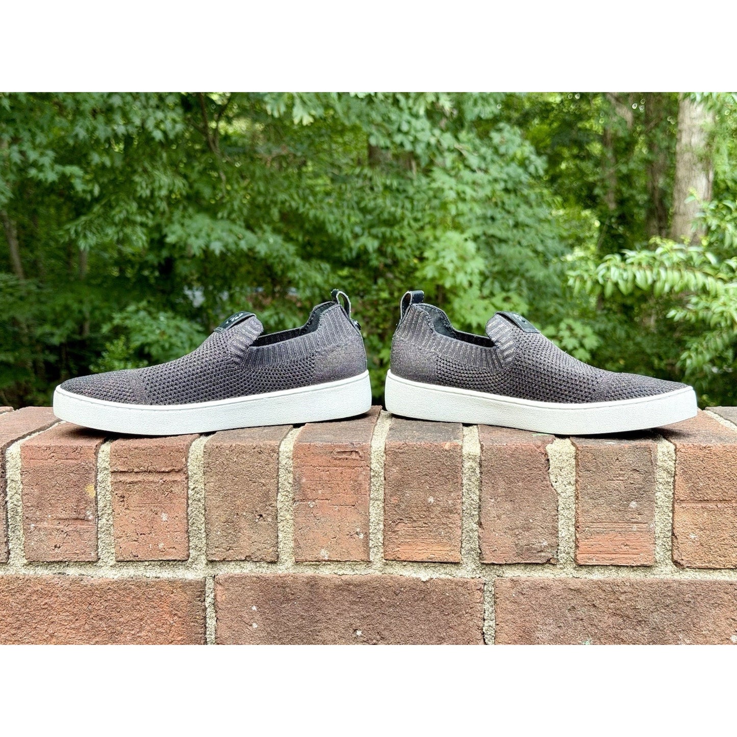 MICHAEL KORS Juno Knit Slip On Sneakers Black Bronze Metallic Women’s Size 7 M