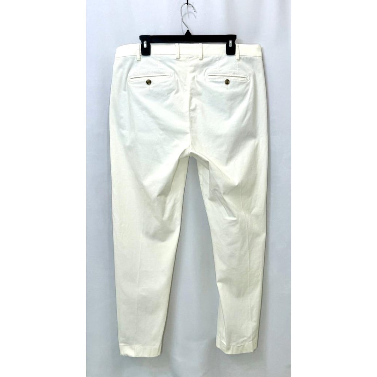 Peter Millar Signature Sateen Pants Mens 36x32 Off White Classic Fit Stretch