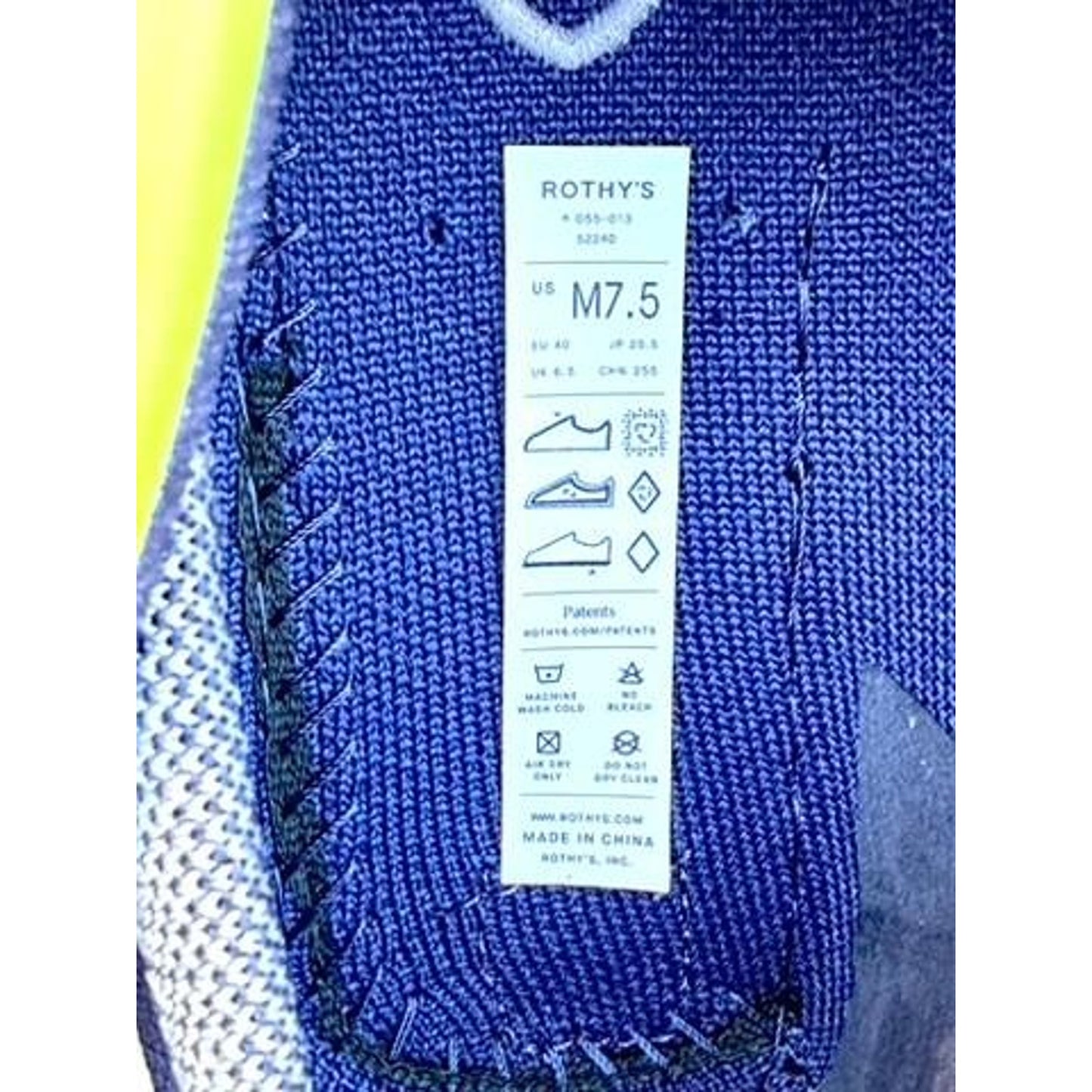 Rothys The Driving Loafer Amalfi Blue Slip On Shoes Mens Size 7.5 NIB