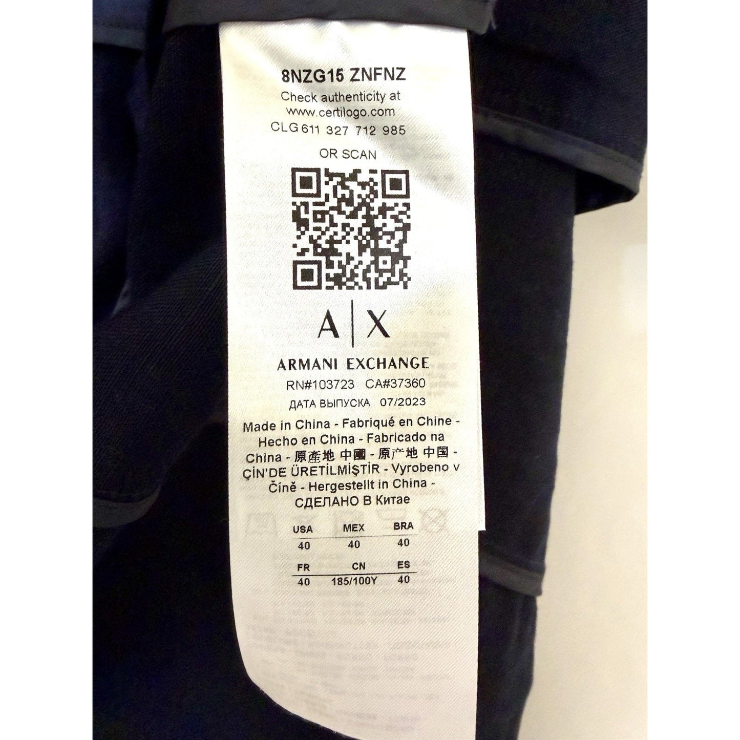 A/X Armani Exchange Linen-Blend 2-Button Sport Coat - Men’s Size 40R - $220 New