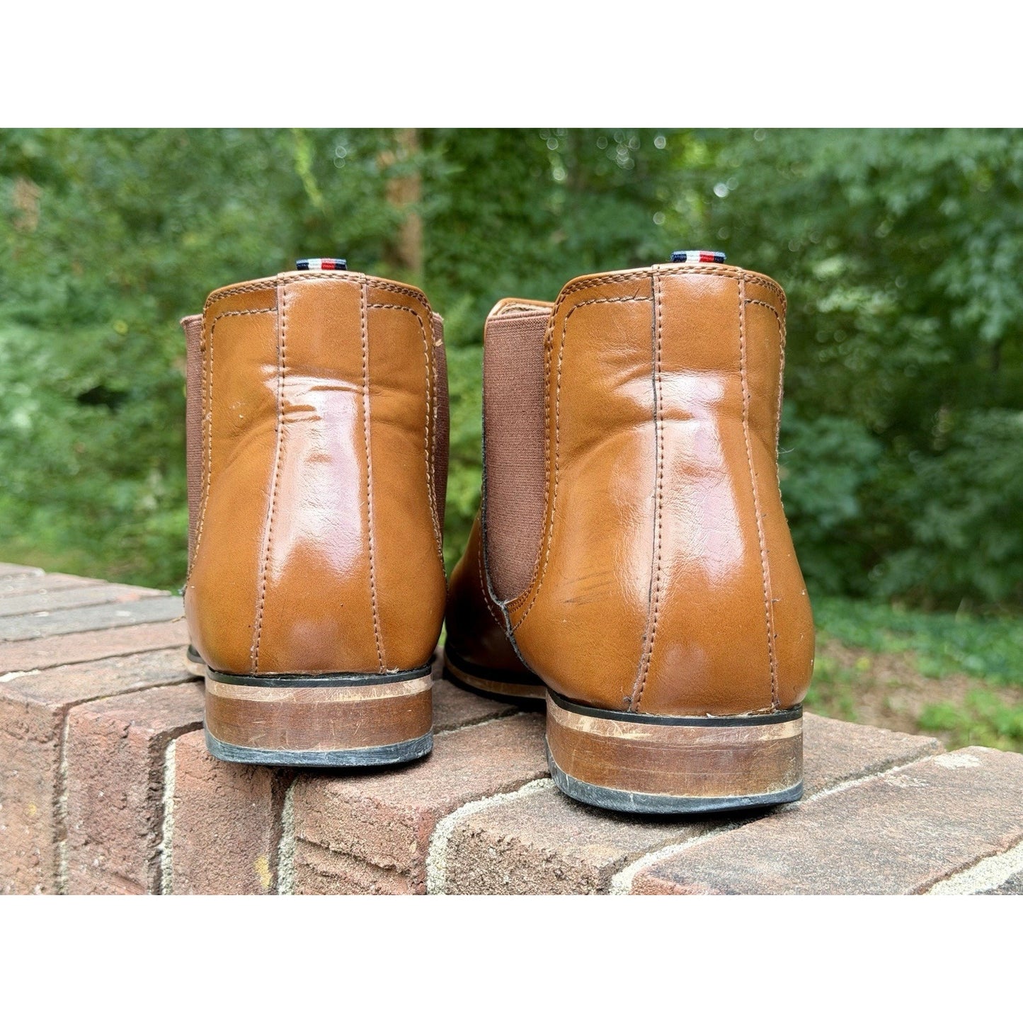 Tommy Hilfiger Men’s Chelsea Boots Tan Brown Leather Ankle Dress Shoes Size 11.5