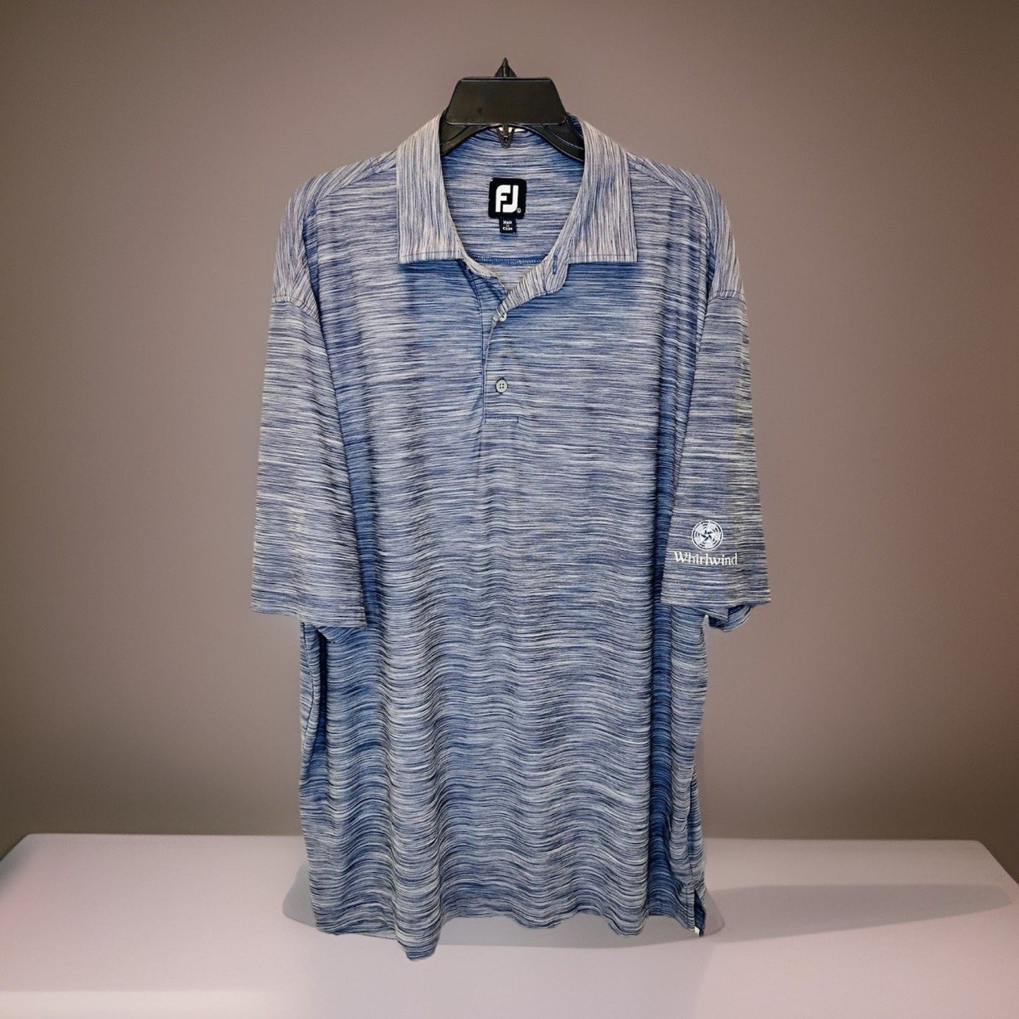 FOOTJOY / FJ Gray Heathered Performance Tour Golf Polo / Men’s XL / Whirlwind