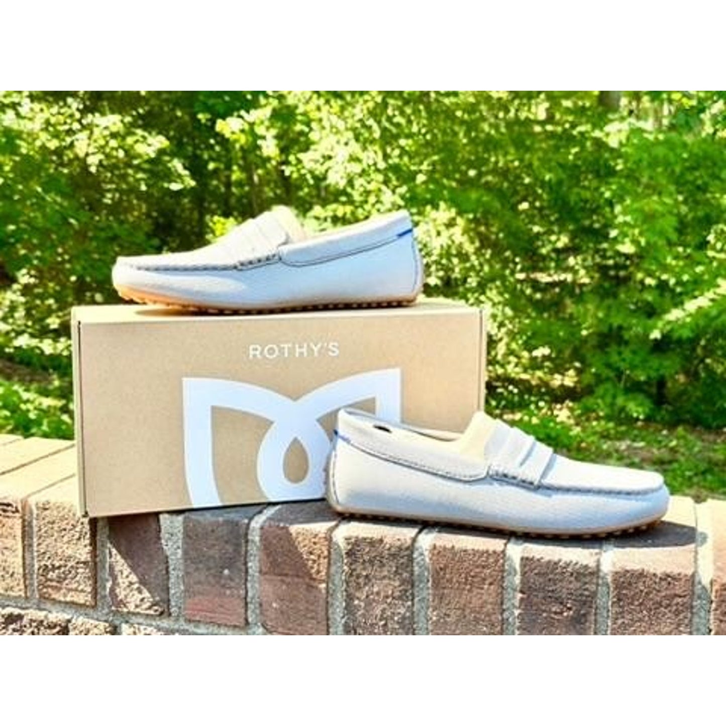 Rothys The Driving Loafer Falcon Grey Knit Slip On Shoes Womens Size 7.5