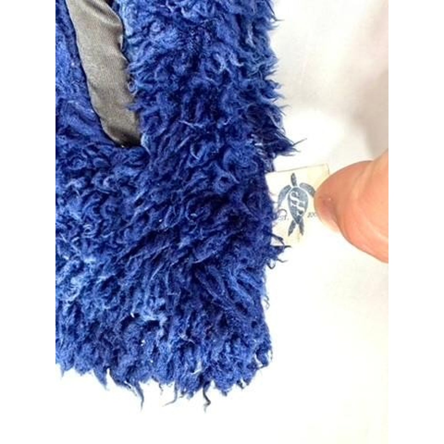 Simply Southern Sherpa Fleece Vest Womens Medium Blue Full Zip Faux Fur Collar