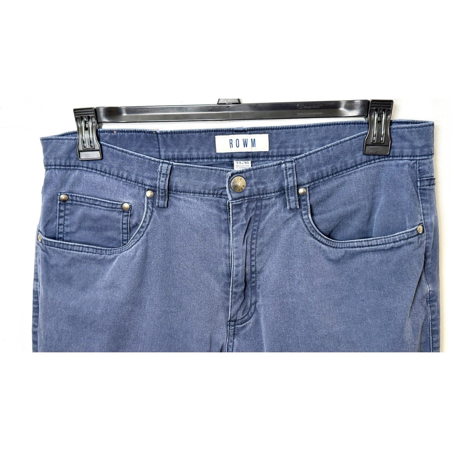 ROWM Blue Wash Denim Jeans Men’s Size 34x30 Slim Straight Leg Jeans