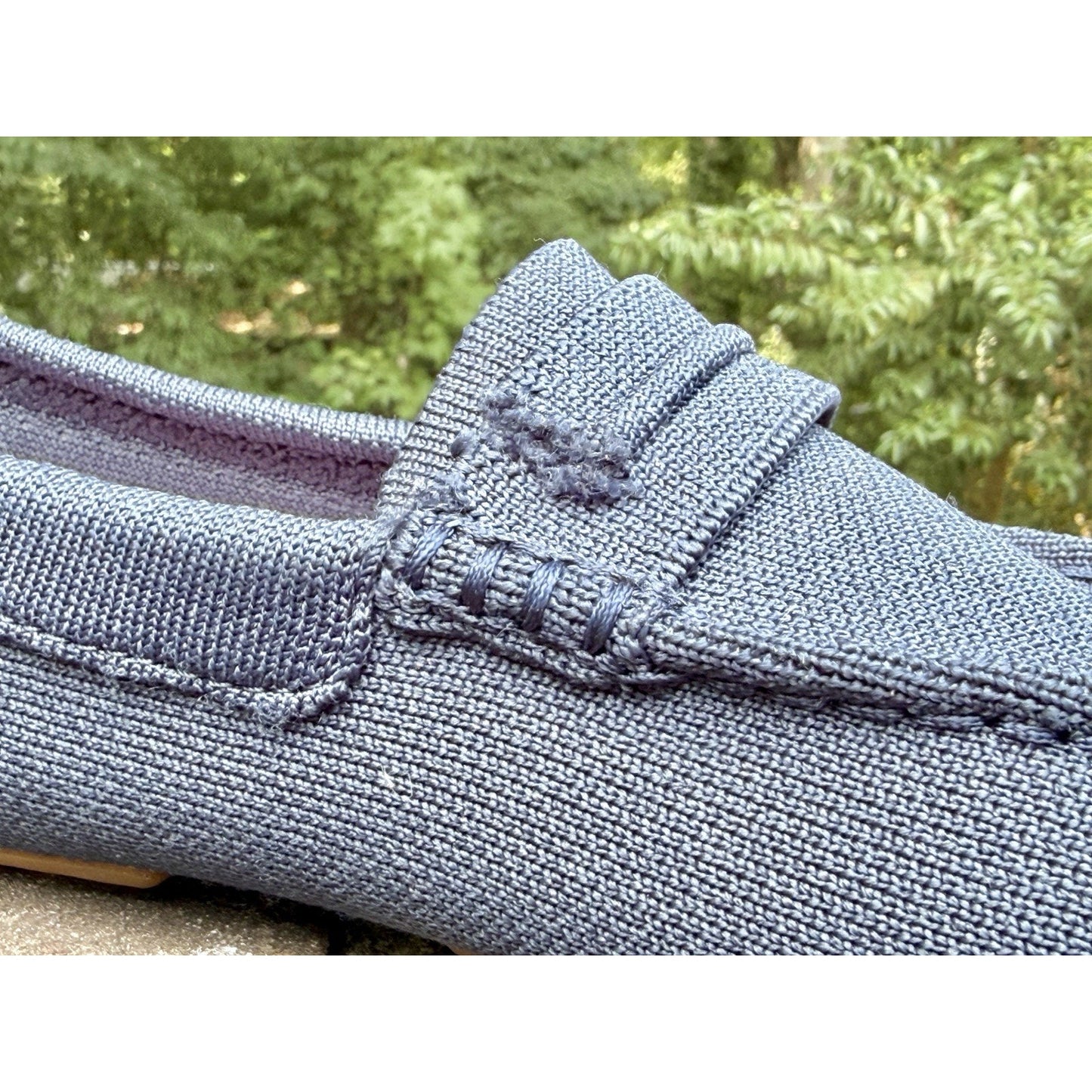 Rothy's The Driving Loafer Women’s Size 10.5 Slip On Knit Shoes Navy/Lavendar