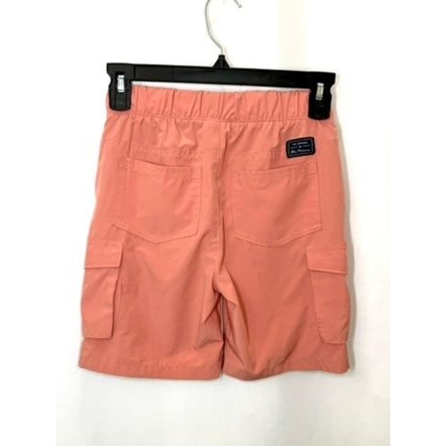 Ben Sherman Boys Cargo Shorts Size S 8 Salmon Pink Elastic Waist Stretch
