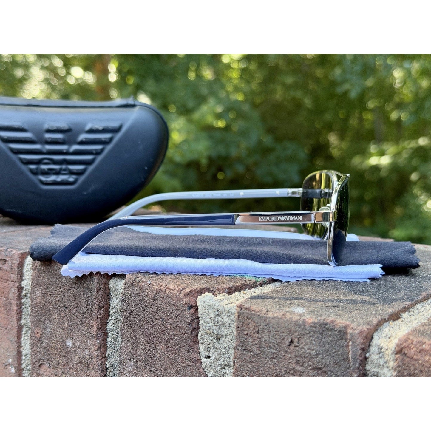 Emporio Armani EA9820/S Sunglasses Gunmetal 60 15 135 Men's w/ Hard Case