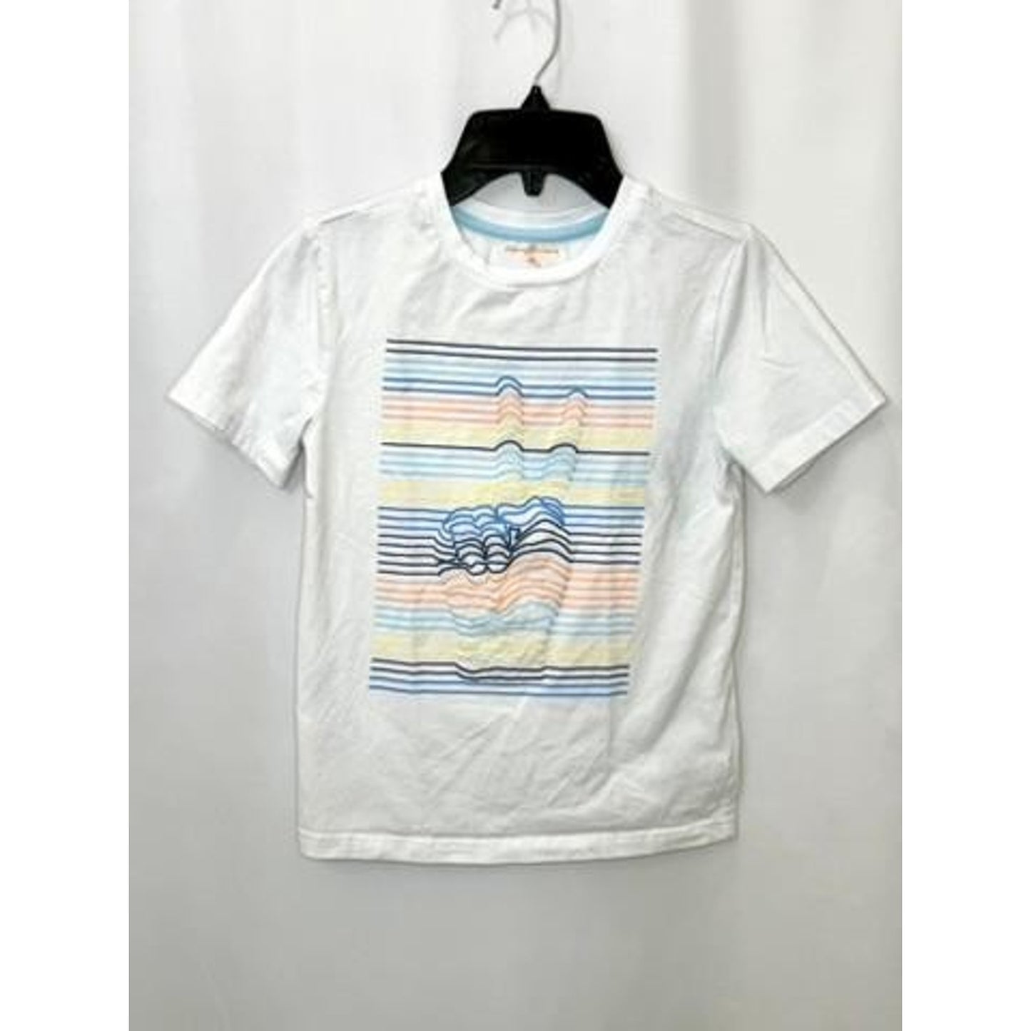Tommy Bahama Boys Peace Sign Graphic T-Shirt White Size M 7-8 Cotton Blend