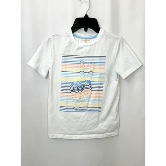 Tommy Bahama Boys Peace Sign Graphic T-Shirt White Size M 7-8 Cotton Blend