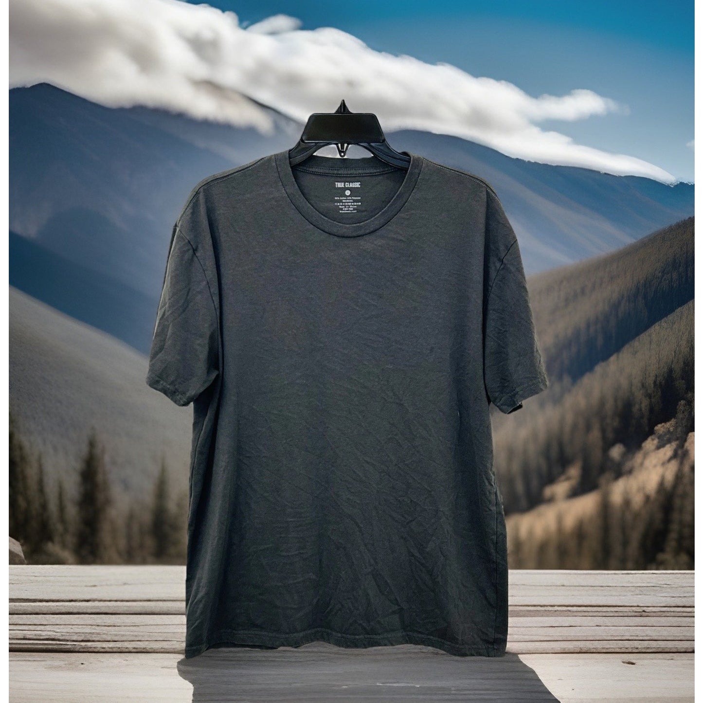 True Classic Mens Short Sleeve Shirt Longer Length Lightweight Cotton