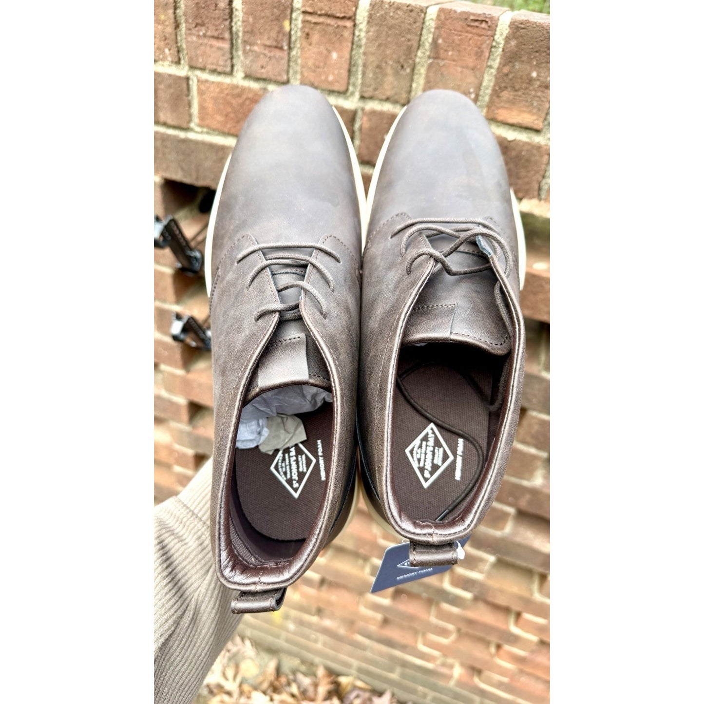 St. John's Bay Brown Leather Chukka Ankle Boots Men's 12 M New W/ Tag-$90 Retail