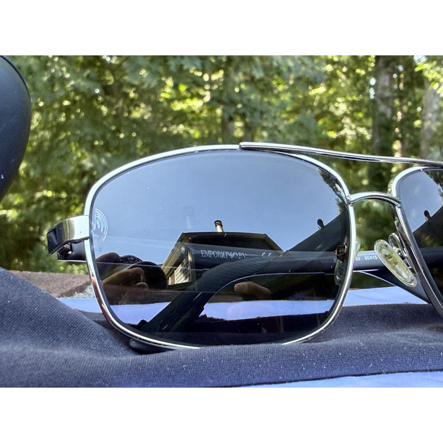 Emporio Armani EA9820/S Sunglasses Gunmetal 60 15 135 Men's w/ Hard Case