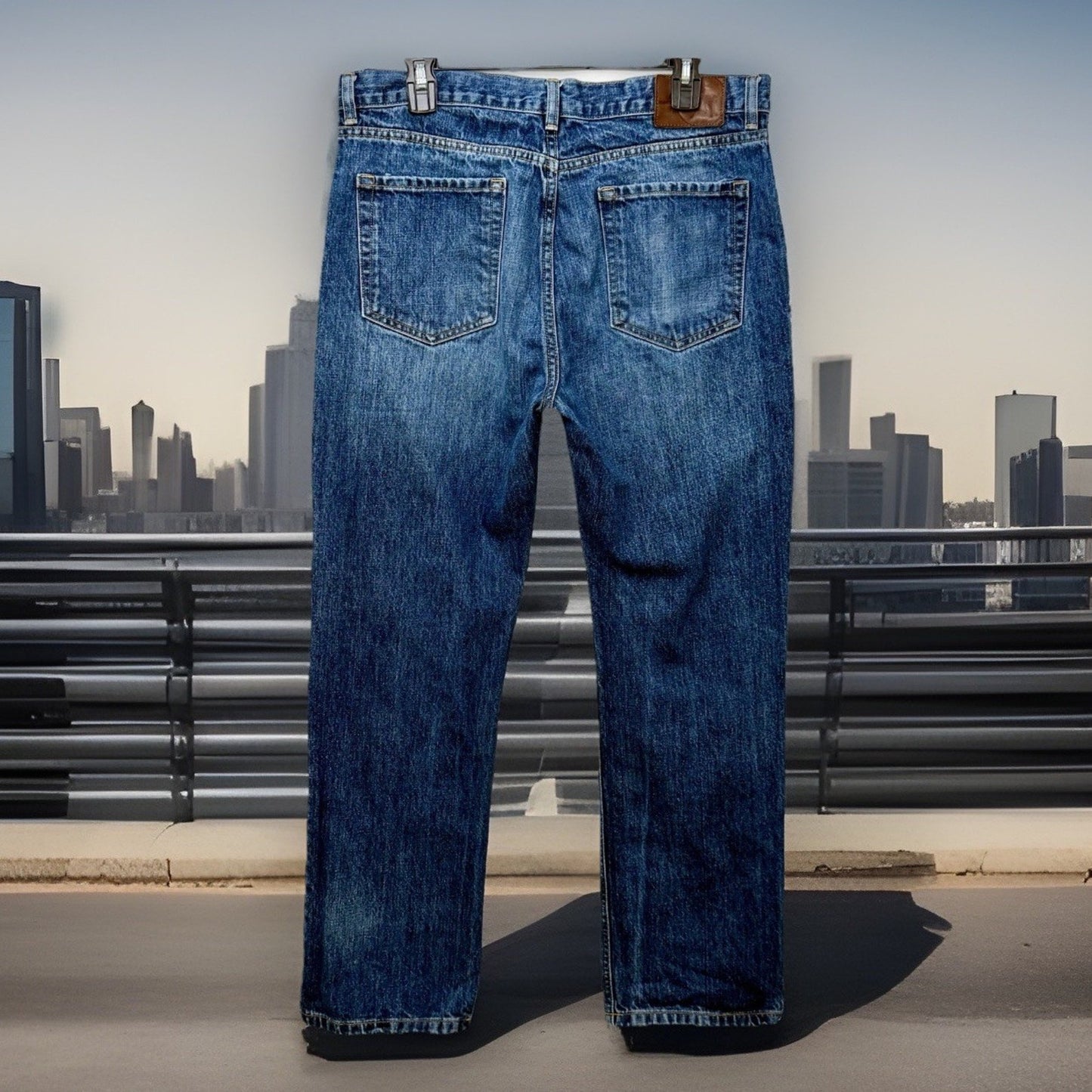 Hart Schaffner Marx Mens Jeans 34x30 Blue Wash Straight Leg Denim Pants